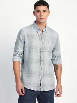 The Bear House - Mens Checked Slim Fit Casual Shirt