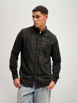 The Bear House - Mens Checked Slim Fit Casual Shirt
