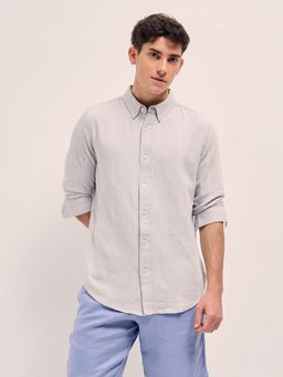 The Bear House - Mens Cotton Striped Casual Shirt