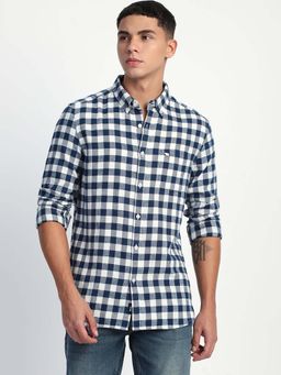 The Bear House - Mens Checked Slim Fit Casual Shirt