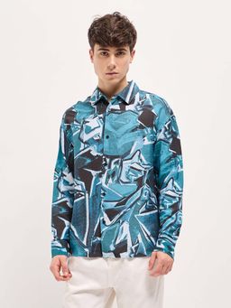 The Bear House - Mens Abstract Printed Shirt
