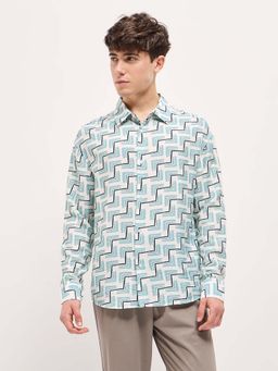 The Bear House - Mens Abstract Printed Shirt