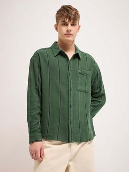 The Bear House - Cotton Striped Relaxed Fit Shirt