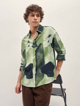 The Bear House - Mens Abstract Printed Shirt
