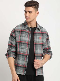 The Bear House - Mens Multi-Coloured Checked Casual Shacket