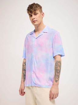 The Bear House - Tie and Dye Regular Fit Casual Shirt