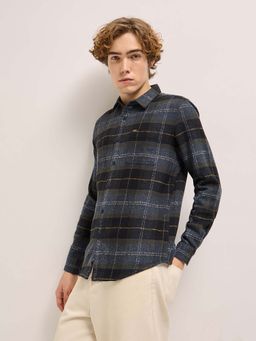 The Bear House - Mens Multi-Colored Checked Slim Fit Casual Shirt