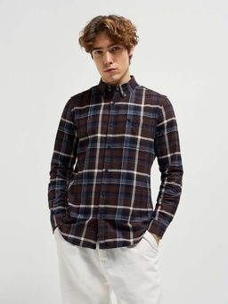 The Bear House - Cotton Checked Slim Fit Casual Shirt
