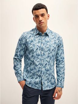 The Bear House - Mens Printed Slim Fit Causal Shirt