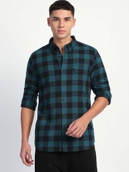 The Bear House - Mens Checked Slim Fit Casual Shirt
