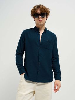 The Bear House - Solid Slim Fit Casual Shirt
