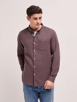 The Bear House - Mens Cotton Solid Slim Fit Shirt