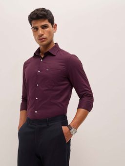 The Bear House - Mens Cotton Solid Tailored Fit Formal Shirt
