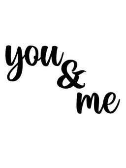 eCraftIndia - "You & Me" Black Wood Wall Art Cut out, Ready to Hang Home Decor