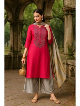 TULSATTVA - Womens Kurta with Palazzo & Dupatta