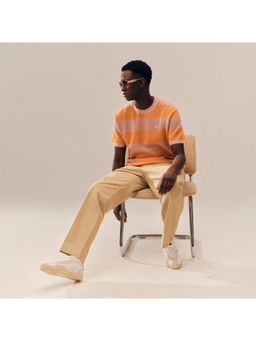 Lacoste - Short Sleeved Cotton Sweater - Pink