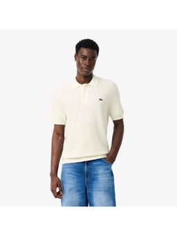 Lacoste - Classic Fit Knitted Polo T-Shirt - White