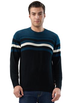 Raymond - Regular Fit Black Acrylic Blend Casual Sweater