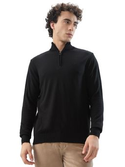 Raymond - Black Regular Fit Sweaters