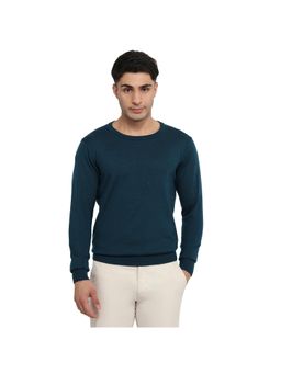 Raymond - Regular Fit Solid Dark Petrol Sweater