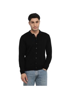 Raymond - Regular Fit Solid Black Sweater