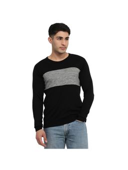 Raymond - Regular Fit Colorblock Black Sweater