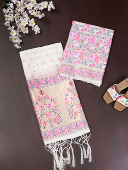 MUFFLY - Women'S Unstitched Floral Print Salwar Suit Dress Material With Dupatta (Set of 3)