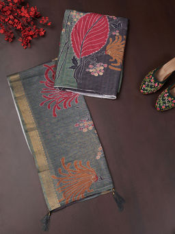 MUFFLY - Women'S Unstitched Floral Print Salwar Suit Dress Material With Dupatta (Set of 3)