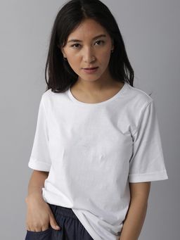RAREISM - White Solid Plain T-Shirts