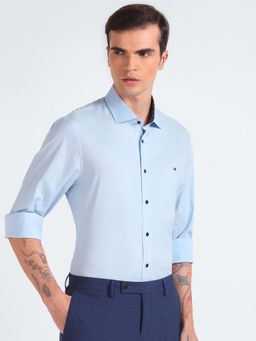 Tommy Hilfiger - Solid Regular-Fit Cotton Shirt