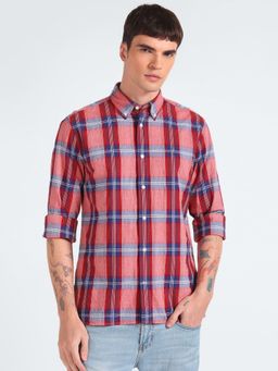 Tommy Hilfiger - Checks Regular-Fit Seersucker Woven Shirt
