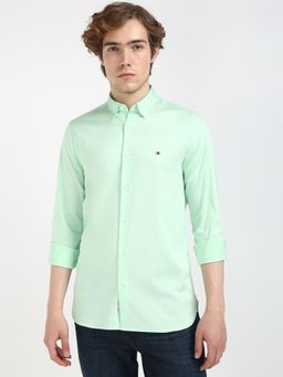 Tommy Hilfiger - Solid Slim-fit Cotton Shirt