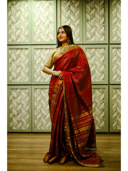 SARI KI ALMARI - Tangalia Handwoven Saree with Unstitched Blouse