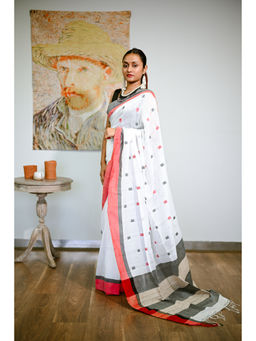SARI KI ALMARI - Cotton Jamdani Handwoven Saree with Unstitched Blouse