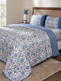 Maspar - Blue Cotton Blend Quilt
