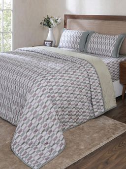 Maspar - Multi-Color Geometric Cotton Blend Quilt