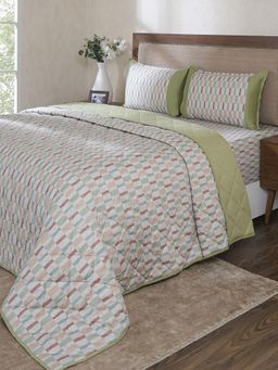 Maspar - Multi-Color Geometric Cotton Blend Quilt