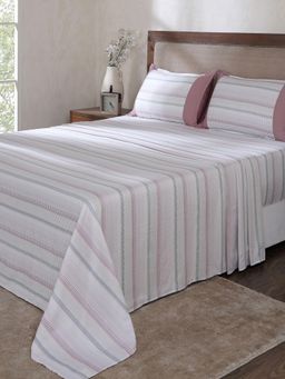 Maspar - Multi-Color Cotton Bed Sheet with 2 Pillow Covers