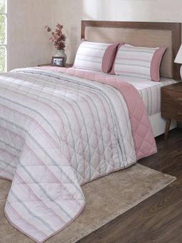 Maspar - Pink Geometric Cotton Blend Quilt