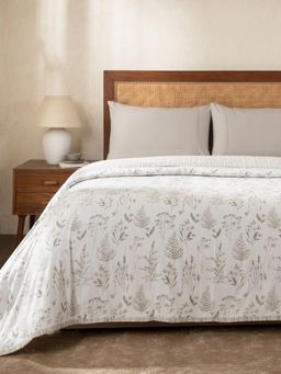 Maspar - White Cotton Floral Dohar