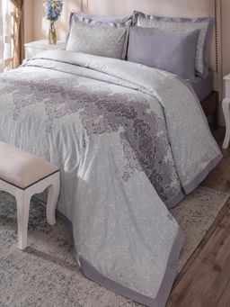 Maspar - Purple Cotton Duvet Cover with 2 Pillow Covers