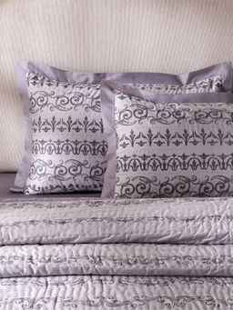 Maspar - Purple Cotton Blended Standard Pillow Covers (Pack of 2)