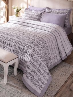 Maspar - Purple Cotton Blend Quilt (Double)
