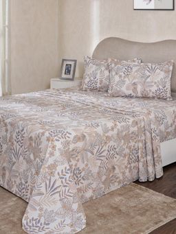 Maspar - Yellow Cotton Bed Sheet with 1 Pillow Cover (Single)