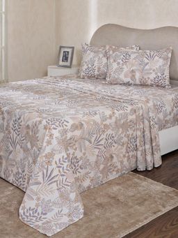 Maspar - Yellow Cotton Bed Sheet with 2 Pillow Covers
