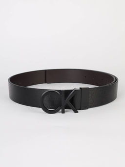Calvin Klein - Logo Black Leather Reversible Belt