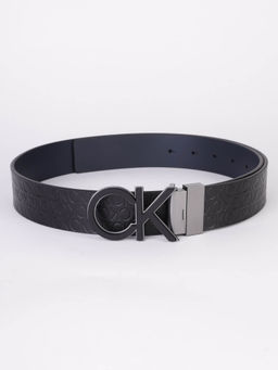 Calvin Klein - Logo Black Leather Reversible Belt