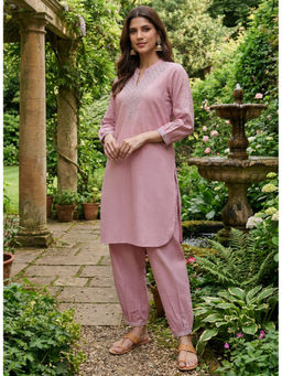 Lakshita - Pink Embroidered Kurta with Pant