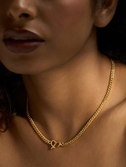 Joker and Witch - Joker & Witch Eva Monogram Gold Plated Necklace