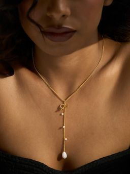 Joker and Witch - Joker & Witch Helia Monogram Gold Plated Necklace